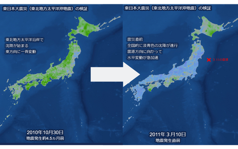 東日本大震災前の地殻